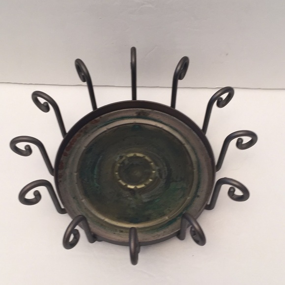 Party Lite Large Round Metal Candle Holder - Picture 2 of 5